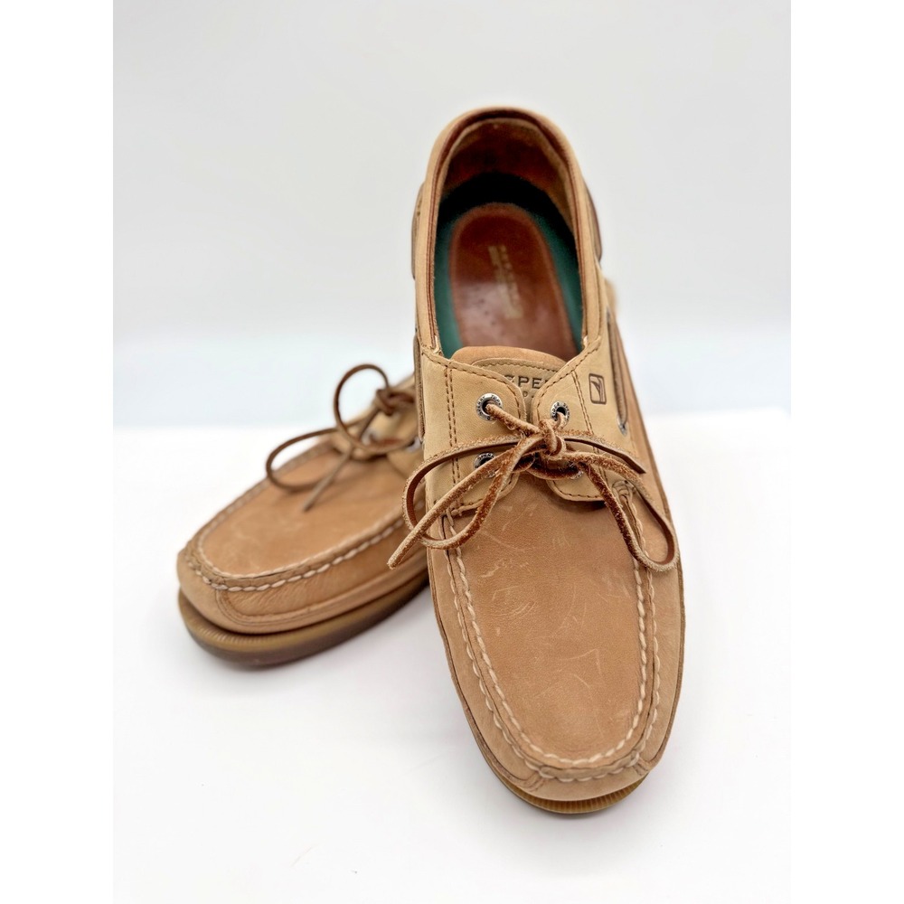 Sperry Top-Sider Men's 10.5M Light Brown Leather Boat Shoes Deck Shoes Loafers